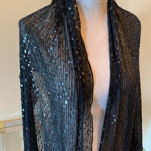 Kenneth Cole Accessories - KENNETH COLE Dressy shawl wrap w beaded fringes